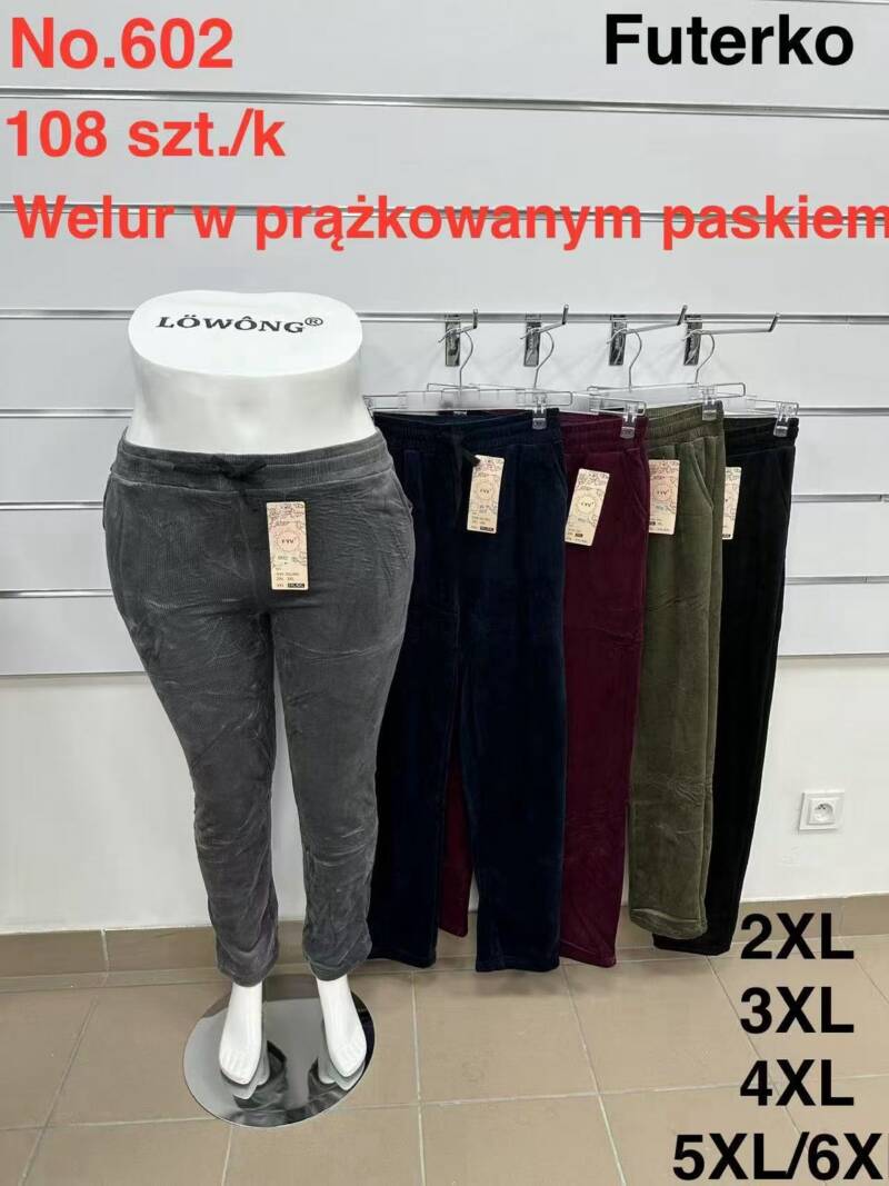 Spodnie damskie duże rozmiary Roz 2XL-6XL, Mix kolor Paczka 10 szt